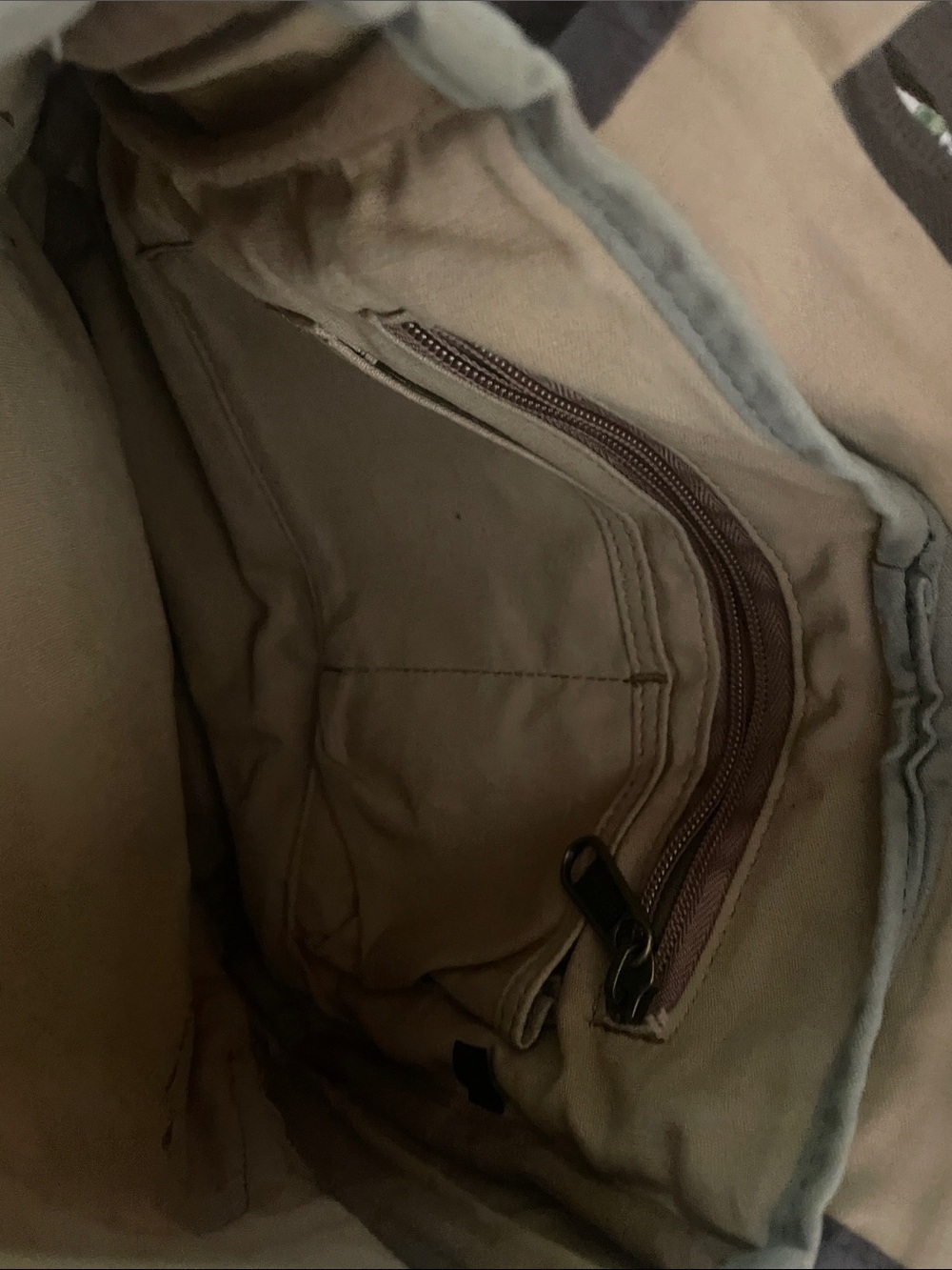 Duluth Trading Co Olive Green and Brown Crossbody Satchel - Picture 6 of 10
